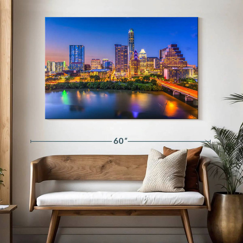 Sirci Austin, Texas, au crépuscule, H 34 po x l 51 po