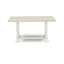 Ensemble de table de salle à manger 7 pièces composé de 6 chaises en similicuir capitonné blanc capitonné avec têtes de clous et table de salle à manger en bois blanc lin - Lin brossé blanc-2083023923
