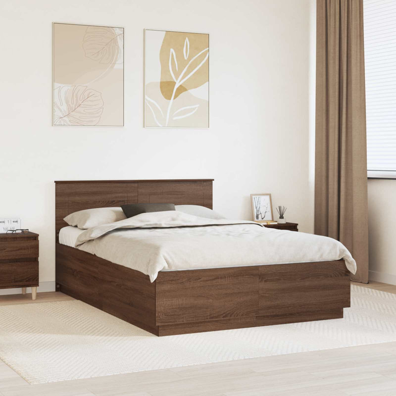 Bed Frame, Kingsize (5'), Brown Oak