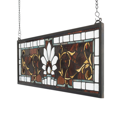 Plants & Flowers Handcrafted Stained Glass Panel