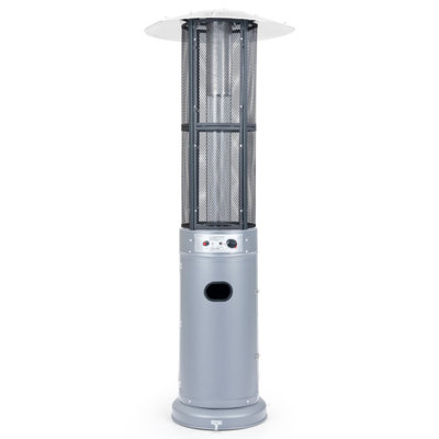 Chauffage de terrasse au propane autoportant avec tube en verre et protection antibasculement