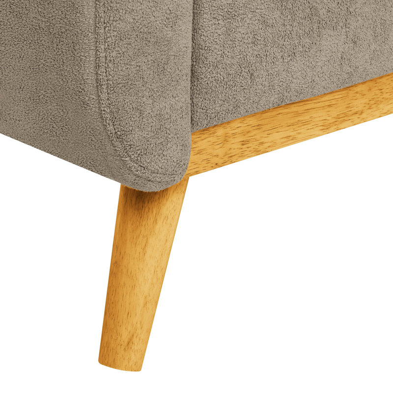 Canapé capitonné 67,7 po de largeur Mid-Century avec pieds en bois