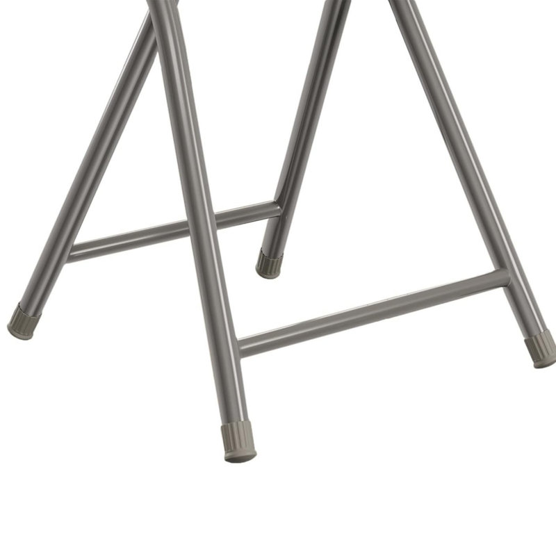 Tabouret pliant sans dossier de 18 po Aloy avec capacité de 225 lb, 2 paquets (blanc), Blanc