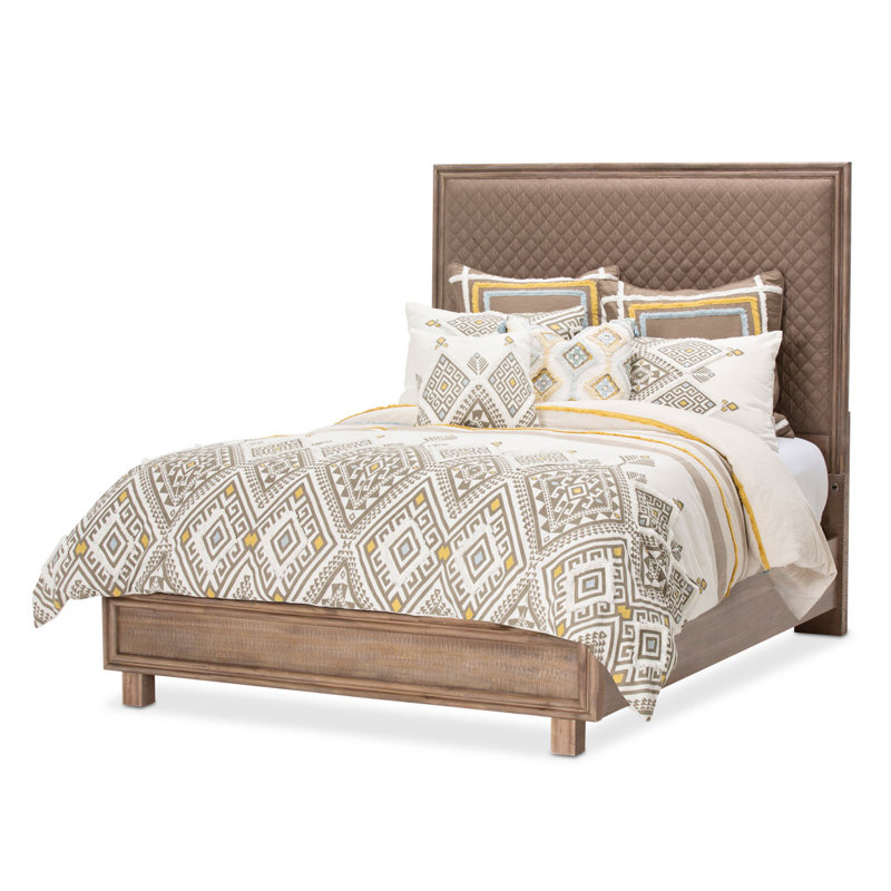 Hudson Ferry King Panel Bed - Autumn/Driftwood, Brown, Eastern King