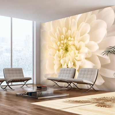 Royal White Dahlia Wall Mural