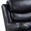 Fauteuil inclinable électrique noir avec accoudoirs coussinés-1619345904