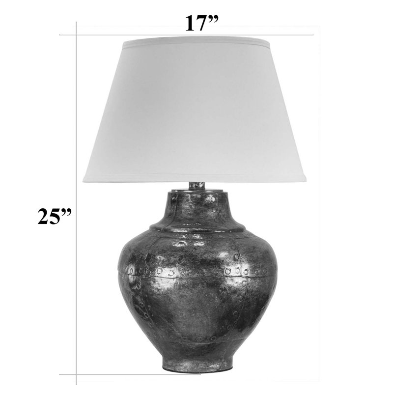 Janis Resin Table Lamp, Copper Steel