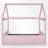 Full Size Upholstered House Platform Bed With LED Light-1089481791
