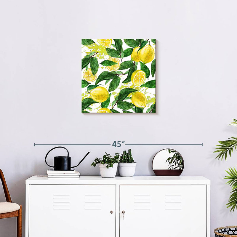 Yarlin Lemon Leaves Pattern, 20" H x 20" W