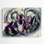 Légumes, aubergine, art mural gris japonais en métal-1261526390