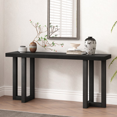 Console de conception géométrique avec pieds en pin massif, convenant au vestibule, au couloir, au salon, à la chambre à coucher et à la table