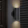 Adeele 8" Modern Outdoor Wall Light In 2 Lights With 2 5W Led Gu10 Replaceable Bulbs