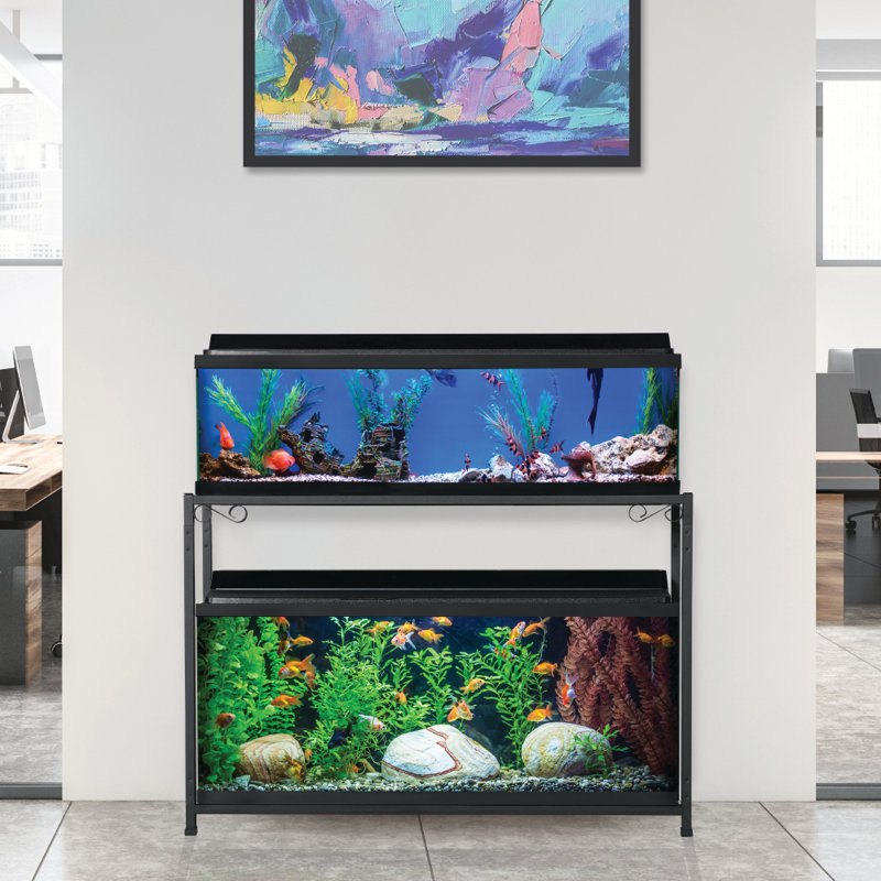 Rectangle Aquarium Stand, Black 30 Gallon
