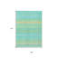 Tapis extérieur lavable rayé vert aqua 5 pi x 8 pi