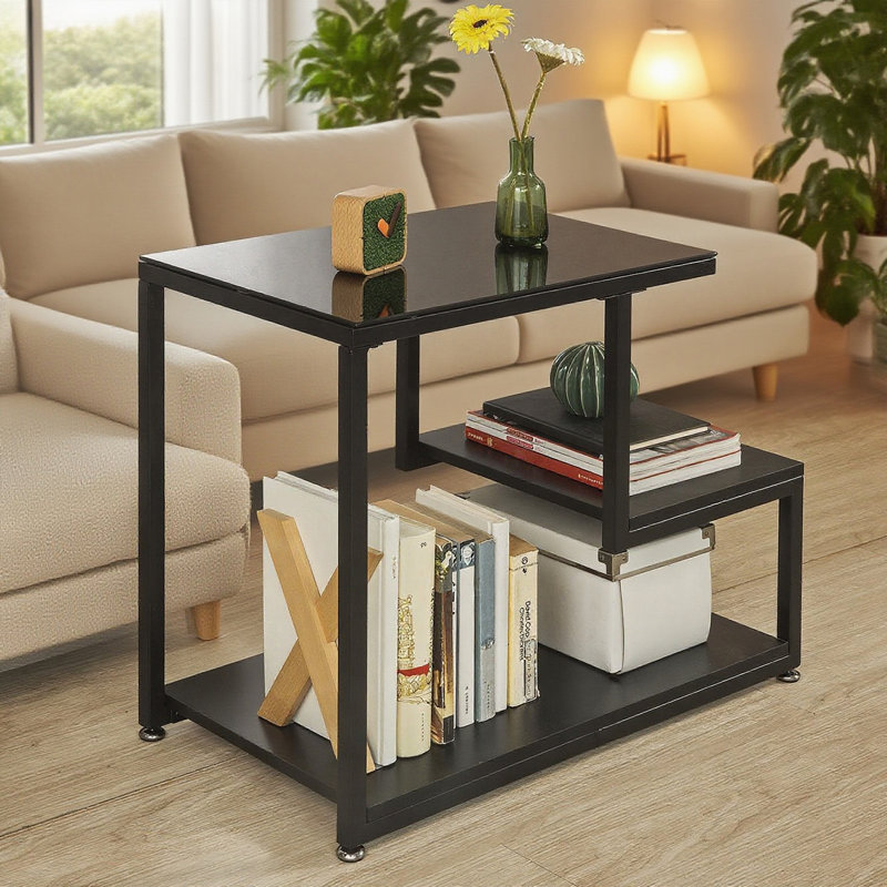 Seaman Glass Top End Table