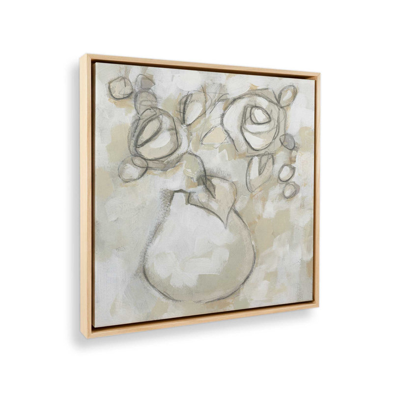 Impression sur toile, "Bouquet Sketch Impression I" par June Erica Vess, H 30 po x l 30 po, Érable