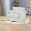 Fauteuil pivotant simple avec revêtement en chenille confortable - Éponge à haute résilience et pieds robustes pour le salon, la chambre à coucher et le bureau