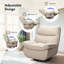 Canapé inclinable pivotant manuel pivotant sur 360 ° 41 po avec rangement Clinkscales-817671795