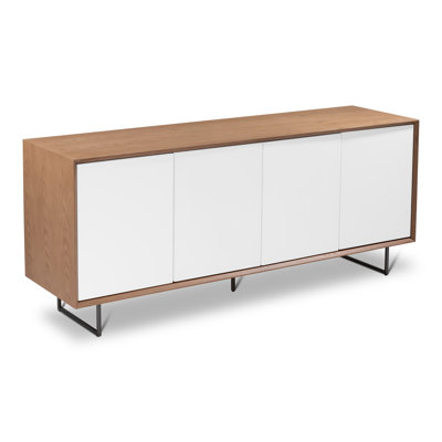 Morwen Quadrum Lacquered Buffet Damasco/Branco