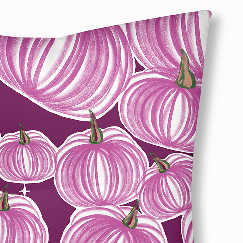 Coussin 333_Pumpkins-A-Pleasant, 26 po x 26 po, Mauve