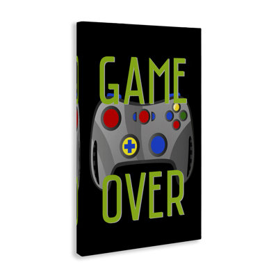 Game Over with Controller Canvas Wall Art by Kim Allen