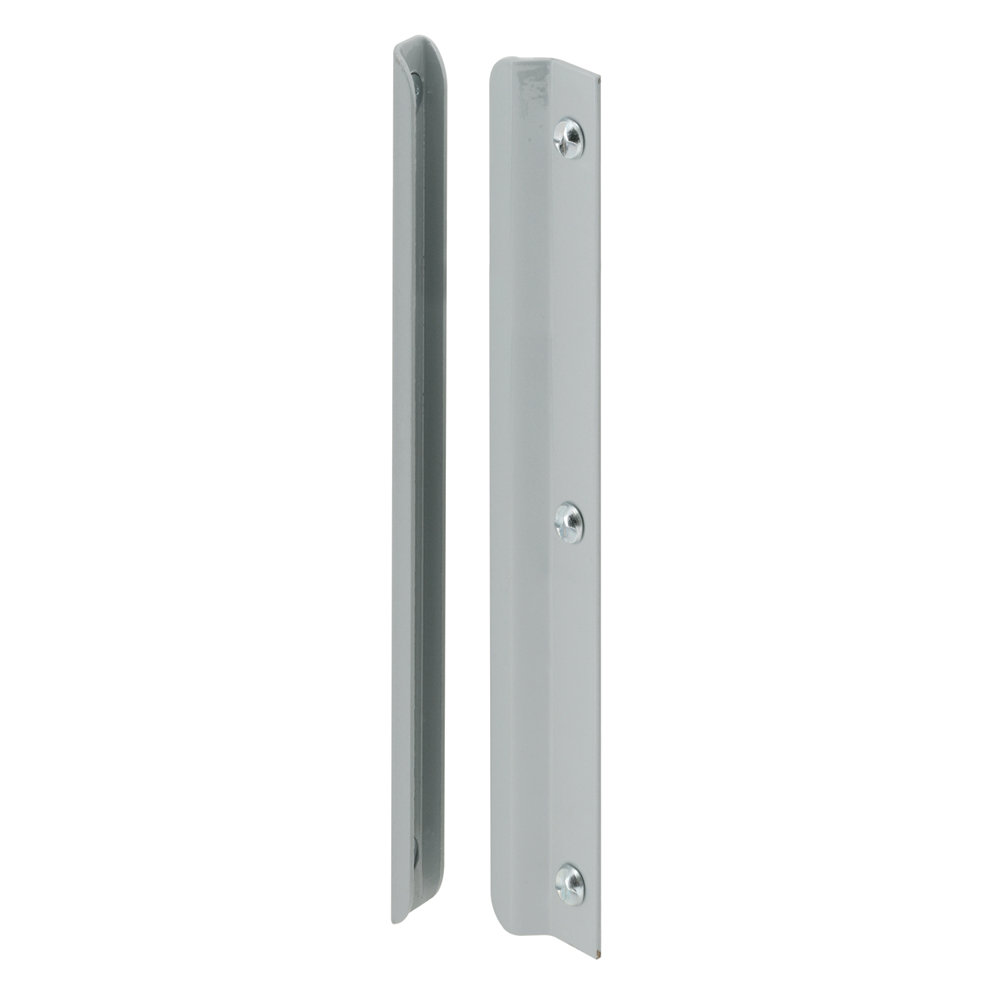 PrimeLine Steel Latch Guard Plate Cover for InSwinging Doors, Gray (1