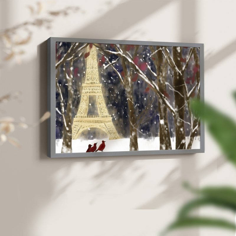 Chirstmas Art-DCXLIX -Framed Print - Restickable, Gris, H 11 po x l 14 po