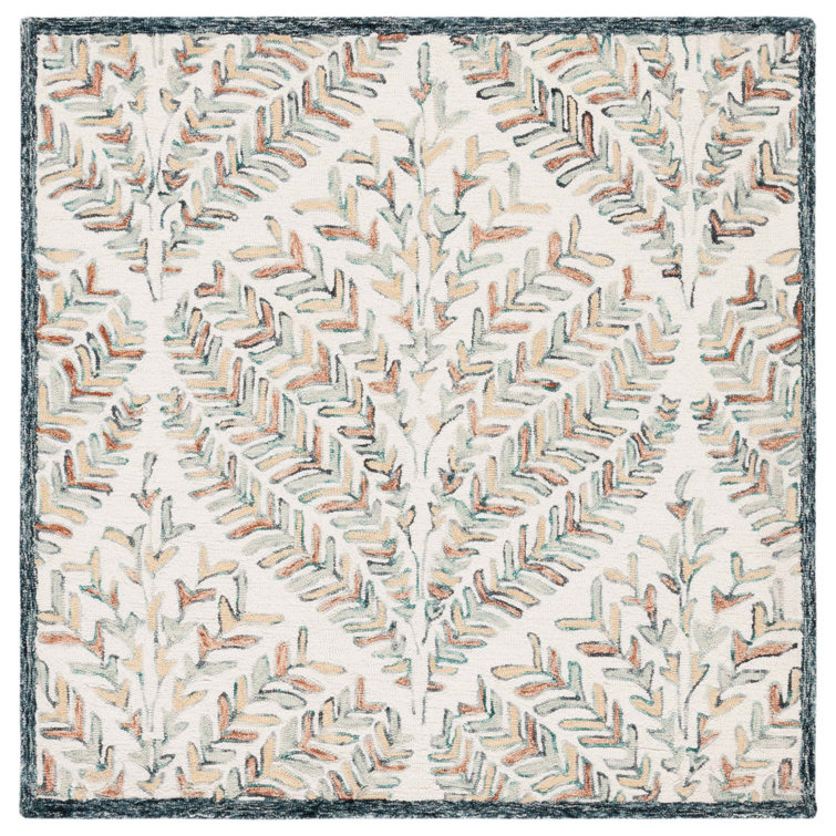 Janeidy Hand Tufted Wool Floral Rug