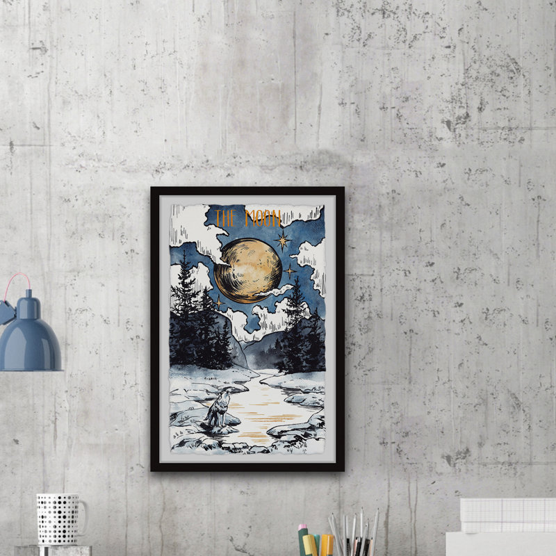The Fox And The Moon by Marmont Hill - Single Picture Frame Painting, 30cm H x 20cm W x 3.81cm D