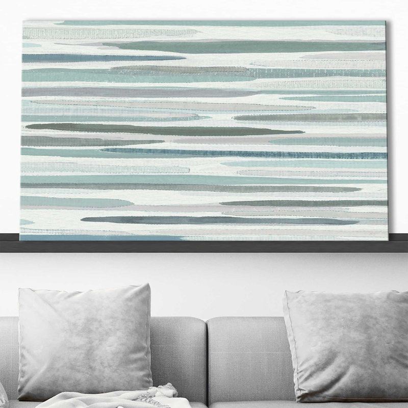 Vent et eau II - Peinture, L 30 po x H 18 po, Toile tendue