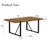 Rustic Industrial Rectangular Wood Dining Table For 4-6 Person, Thick Engineered Wood Color Tabletop And Black Metal Legs,Desk For Kitchen Dining Living Room-743372338-743372339