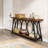 Vintage Industrial Hall Table With 2-Tier Storage, Sturdy Metal Frame And Versatile Design For Modern Homes-64979773