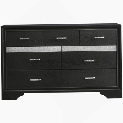 Commode 9 tiroirs noire