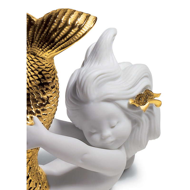 Playing at Sea Figurine, Gold