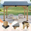 Pavillon de jardin extérieur classique en bois avec toit en crête 10 x 12 pi
