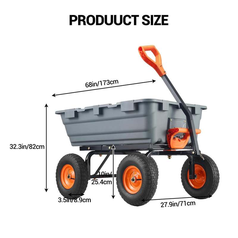 82cm H x 71cm W Utility Cart