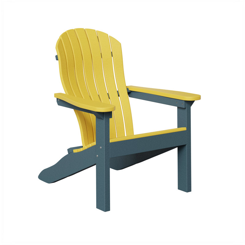 Berlin Gardens Contour Adirondack Chair, Sunburst Yellow with Slate