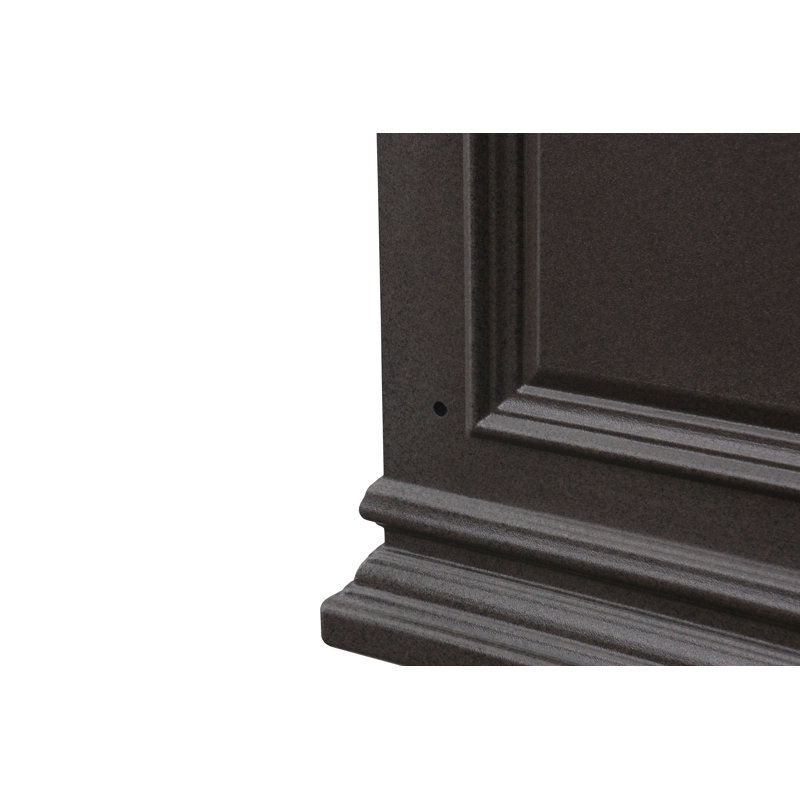 Large Brownstone Rectangular Self-Watering Outdoor Planter
