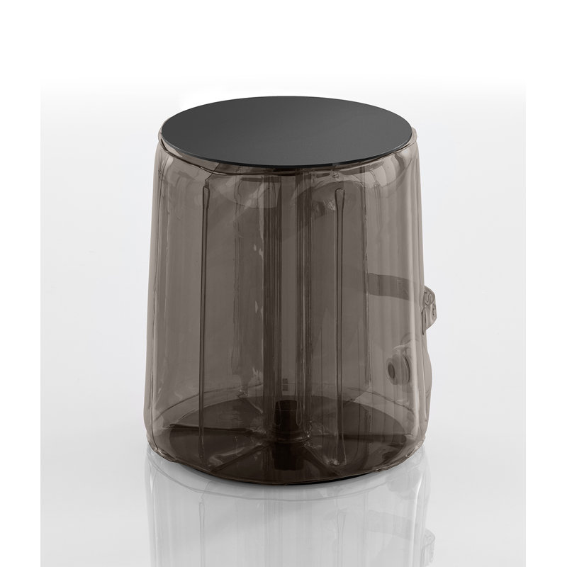 Helly Plastic Accent Stool, Black