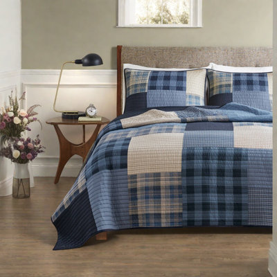 Ensembles de literie simple / simple en coton de qualité supérieure, style patchwork moderne, confort toutes saisons pour la maison