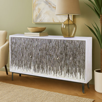 Wood Three Door Credenza