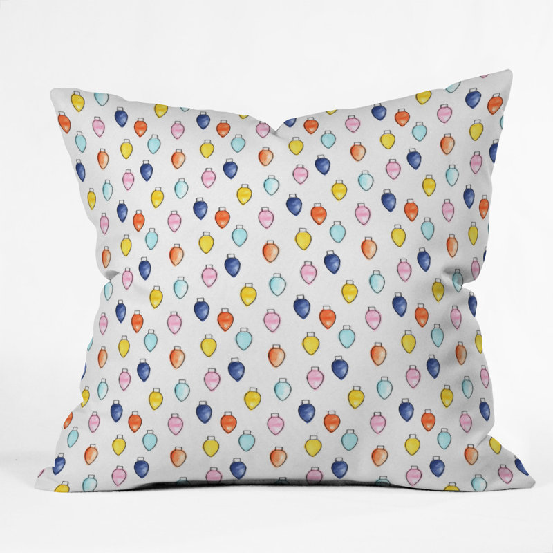 Coussin décoratif petites flèches de noël aquarelle, 16 po x 1 po
