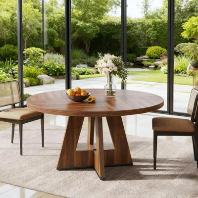 Table de salle à manger ronde en bois de 47 pouces (seulement 1 pièce)