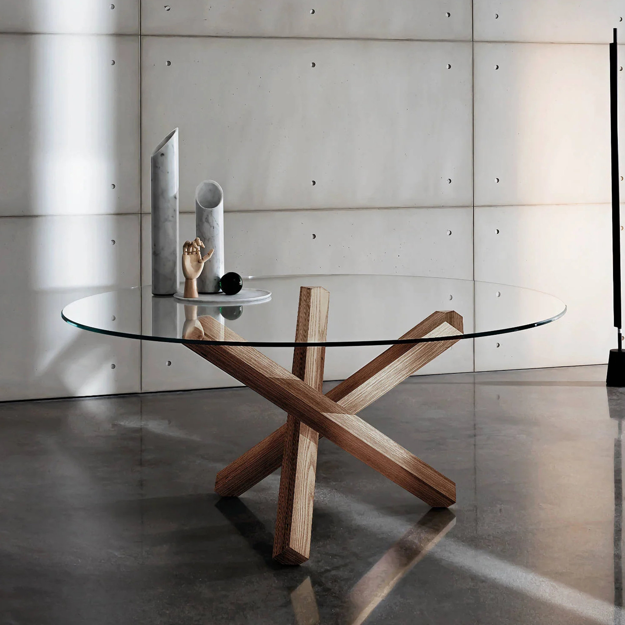 RELEYU Round Glass Table Top - Tempered- 3/8" Thick - Flat Polished ...