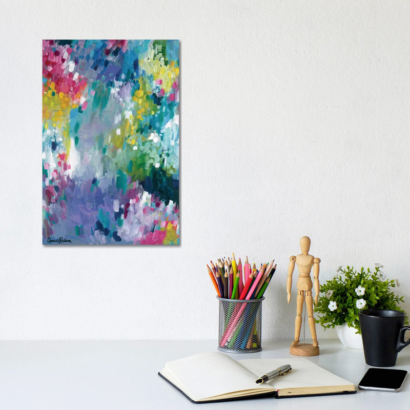 Dancing In The Rain by Amira Rahim - Painting on Canvas, Wrapped Canvas, 20.32 cm H x 30.48 cm W