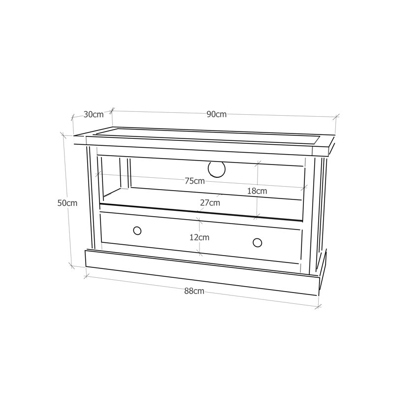 Neher TV Stand for TVs up to 48", Beige/Gray