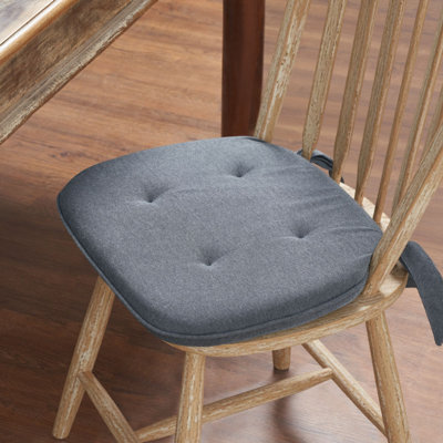 Hearthstone Charcoal Chair Pad Seat Cushion 15.5x17