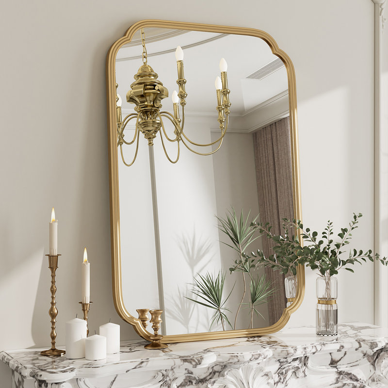 Miroir mural Amara, 36 po x 24 po, Doré