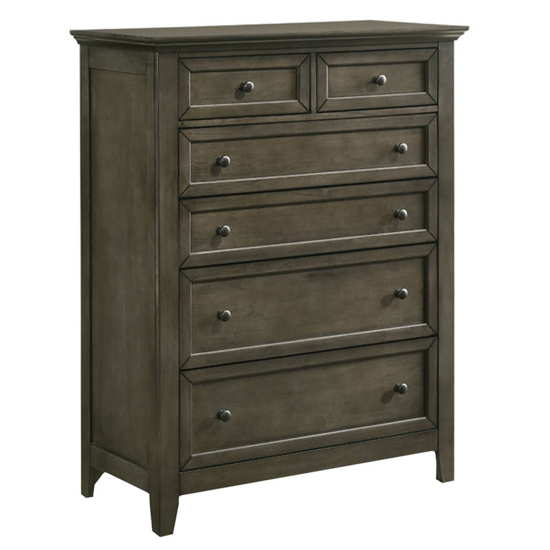 Jacon 6-Drawer Standard Chest, Black/Dark Gray