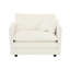 Chenille et chaise blanches, fabrication en bois, tissu respirant, coussins en éponge douce, fauteuil 2 places Living Elegance, revêtement uni,